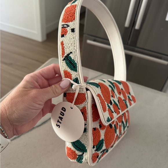 NWT Staud Orange beaded bag 🍊 - Picture 2 of 6